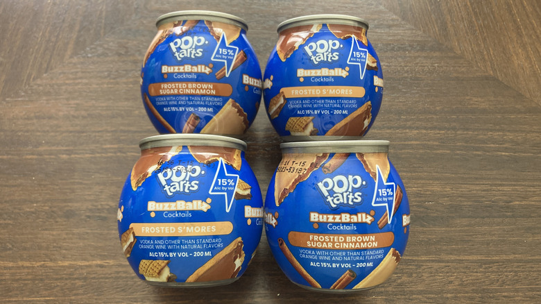 Four Pop-Tarts BuzzBallz canned cocktails