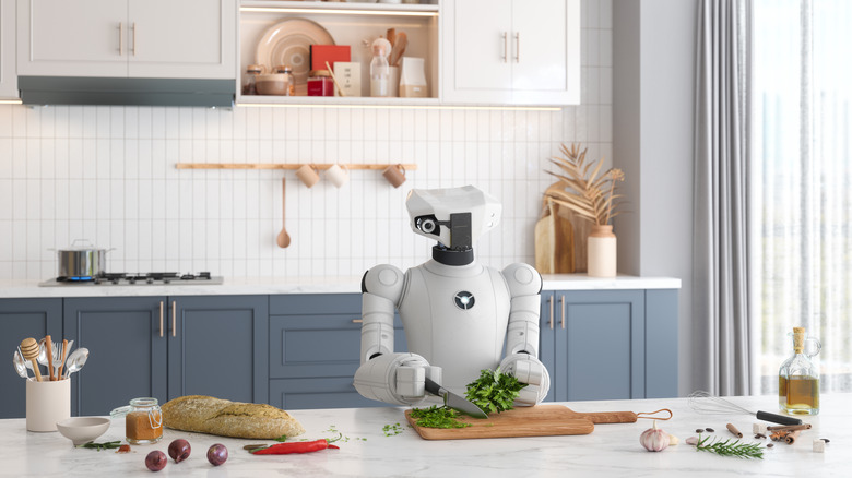 robot chef in kitchen