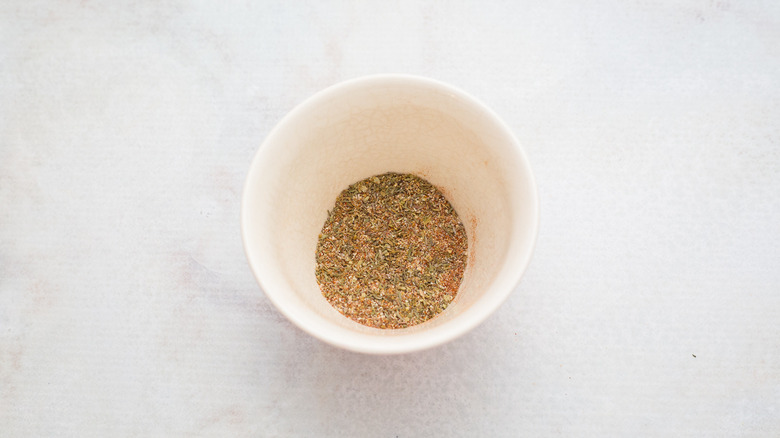 Cajun seasoning in small bowl