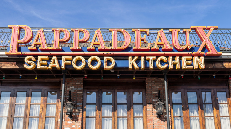 Pappadeaux Seafood Kitchen signage on building exterior