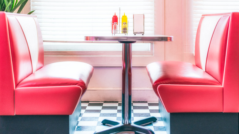 Empty diner booth