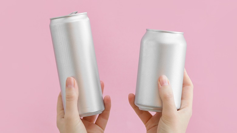 Different sized cans