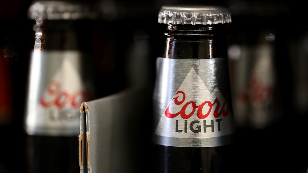 Coors Light beer bottles