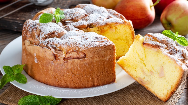 cake with slice cut out