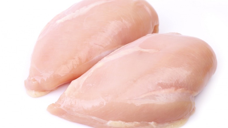 Raw chicken breasts
