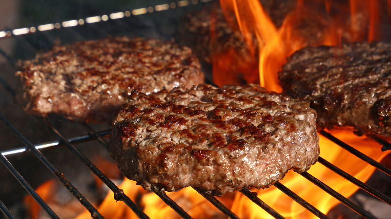 grilled burger patties