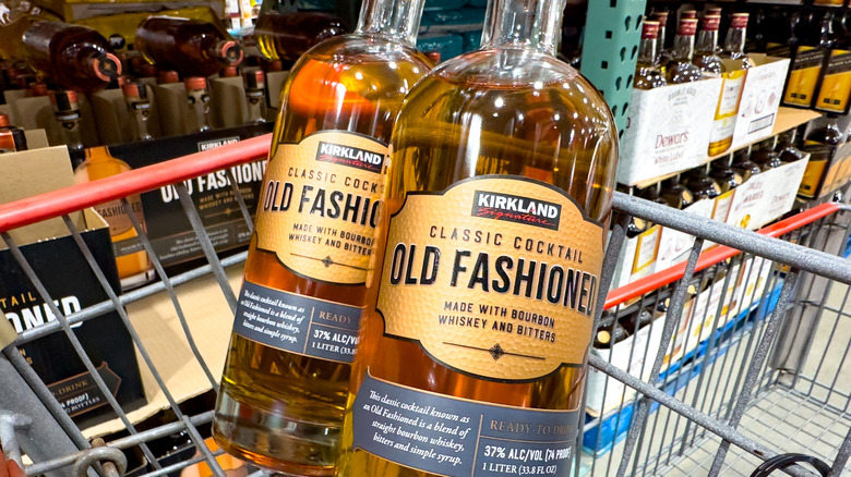 Kirkland Signature old fashioned mix in a shopping cart