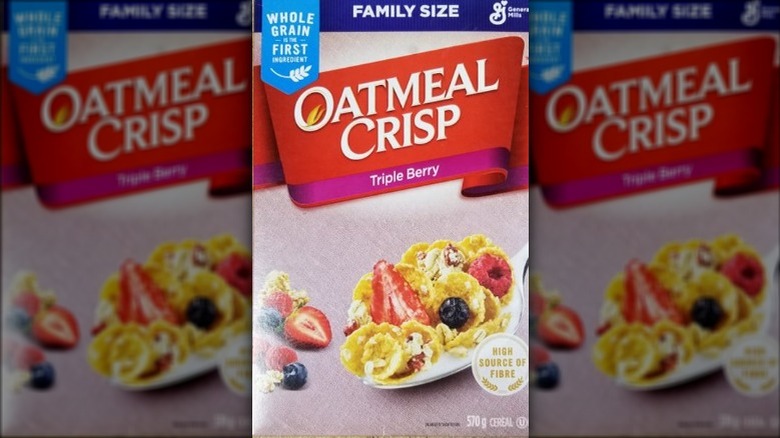 Oatmeal Crisp Berry cereal box
