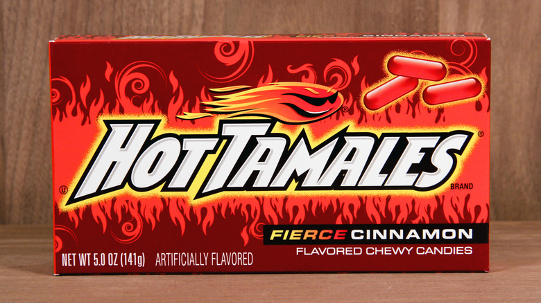 A box of Hot Tamales