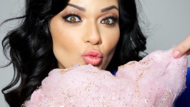 Jackie Sorkin holding cotton candy