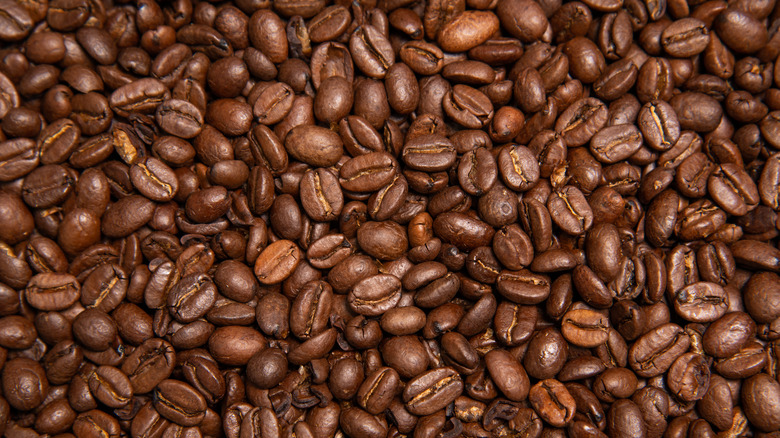 Close up of coffee beans