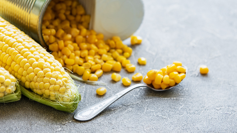 cobbed and canned corn