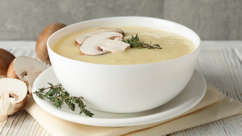 bowl of mushroom soup