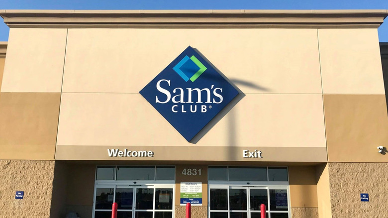 Sam's Club front entrance and sign