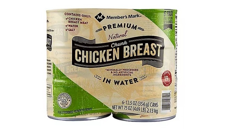 Wrapped 6-pk canned chicken