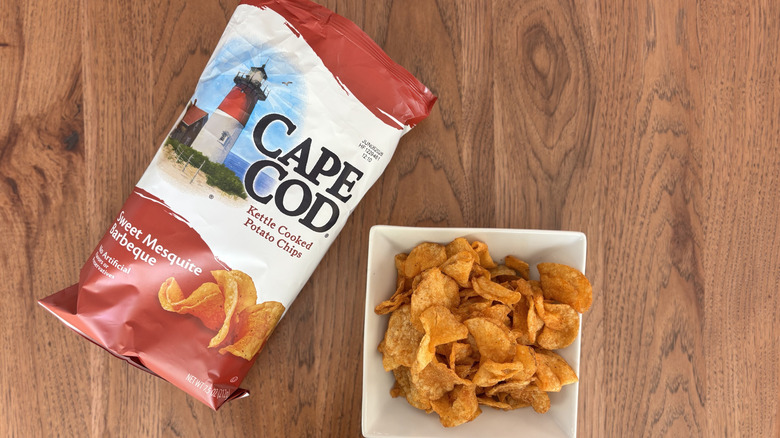 bag of potato chips next to bowl of them