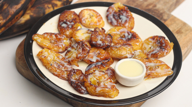 caramelized plantains on a plate