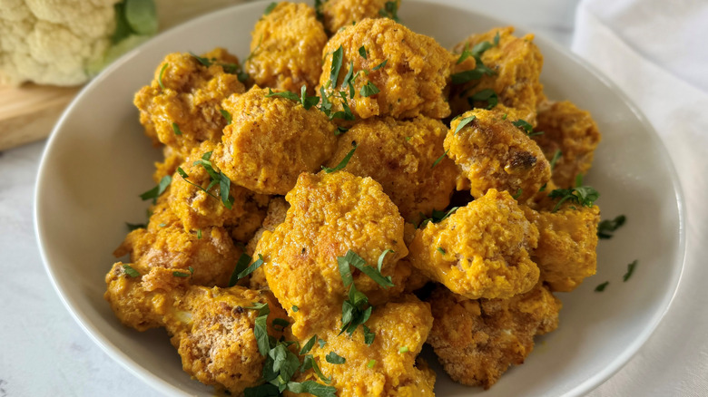 BBQ cauliflower wings in bowl