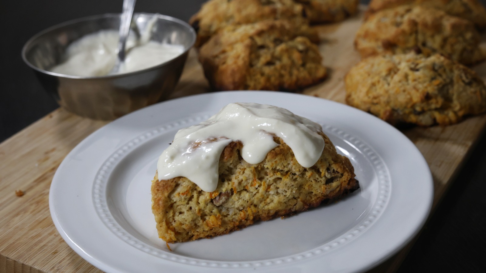Carrot Cake Scones With Cream Cheese Glaze Recipe