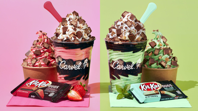 Carvel Kit Kat ice cream sundaes