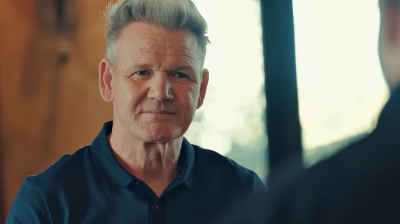 Gordon Ramsay with a serious expression in an episode of Secret Service