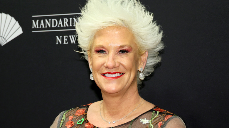 celebrity chef Anne Burrell smiling at publicity event
