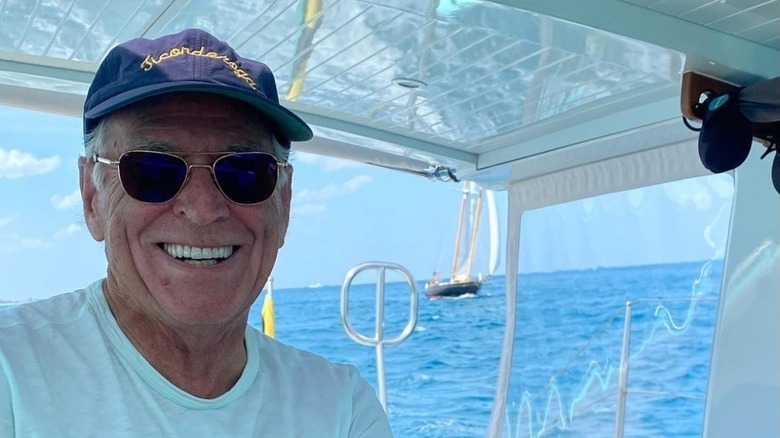 Jimmy Buffet on a boat