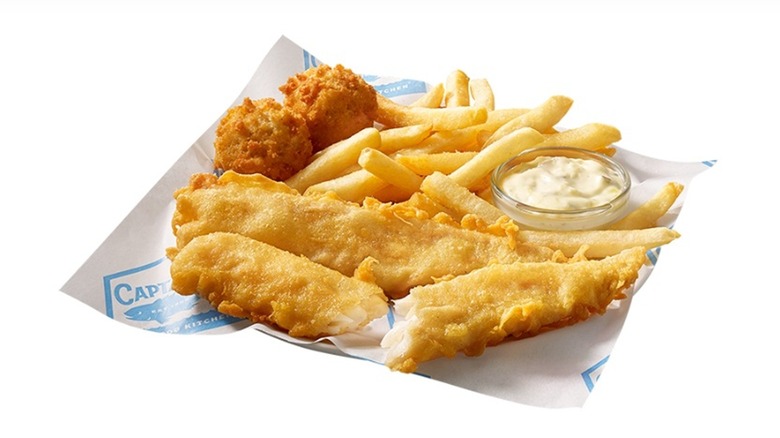 Captain D fish and chips basket