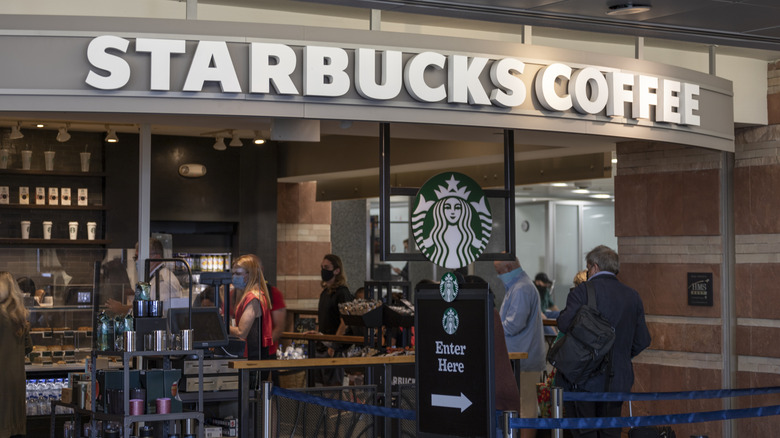 Interior of a Starbucks