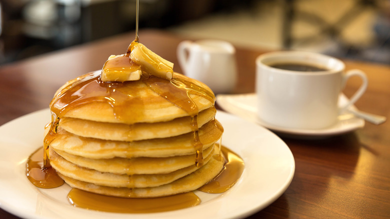 Pancakes with coffee