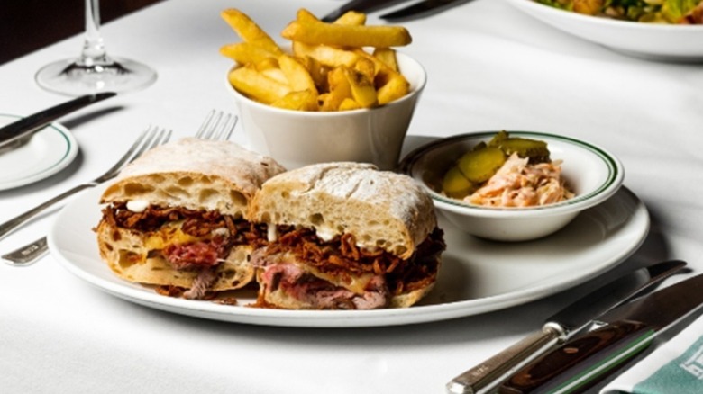 Smith & Wollensky tenderloin sandwich with fries