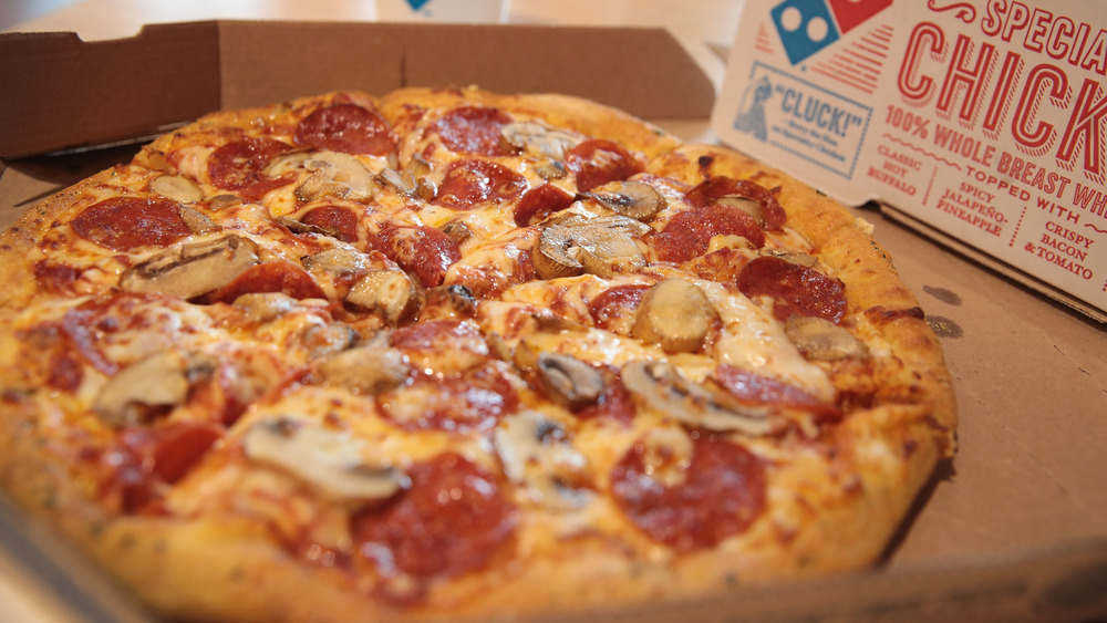 Fresh-baked Domino's Pizza