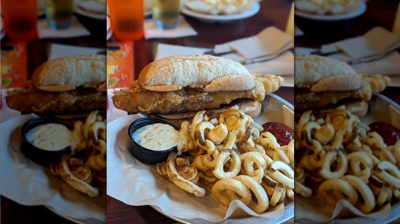 Hooters fried Big Fish sandwich