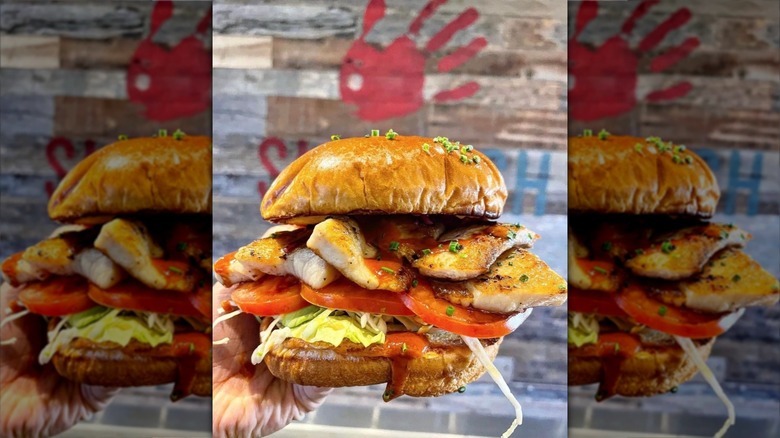 Slapfish Reel Fish Sandwich on bun