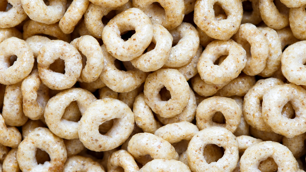 Cheerios cereal in a pile