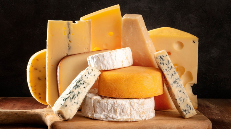 Various types of cheese