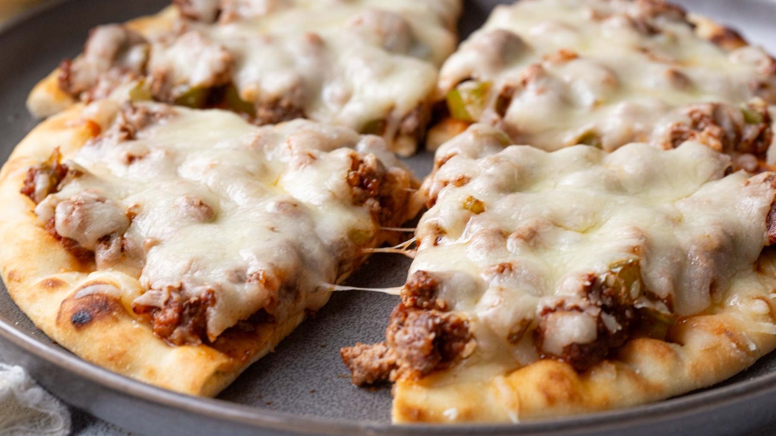 Cheesesteak-Style Sloppy Joe Flatbreads Recipe