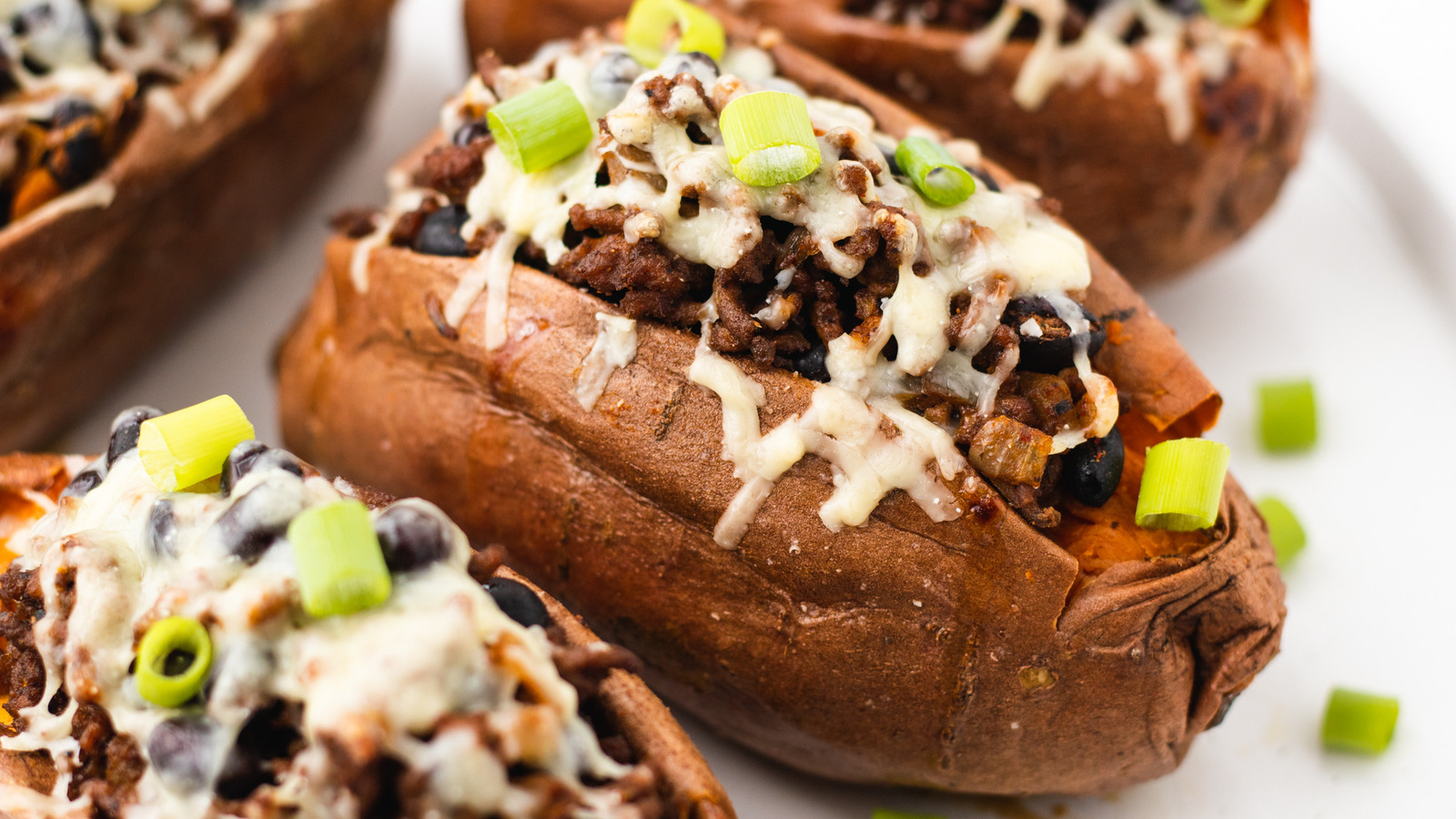 Cheesy Beef-Stuffed Sweet Potatoes Recipe