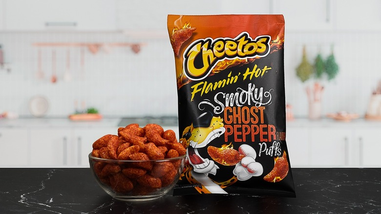Cheetos Flamin' Hot Smoky Ghost Pepper chips