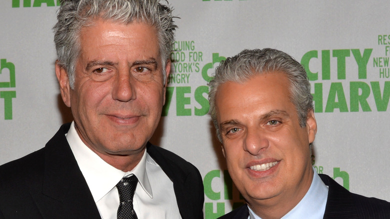 Eric Ripert and Anthony Bourdain smiling