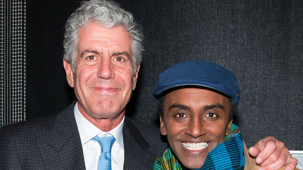 Chefs Marcus Samuelsson and Anthony Bourdain