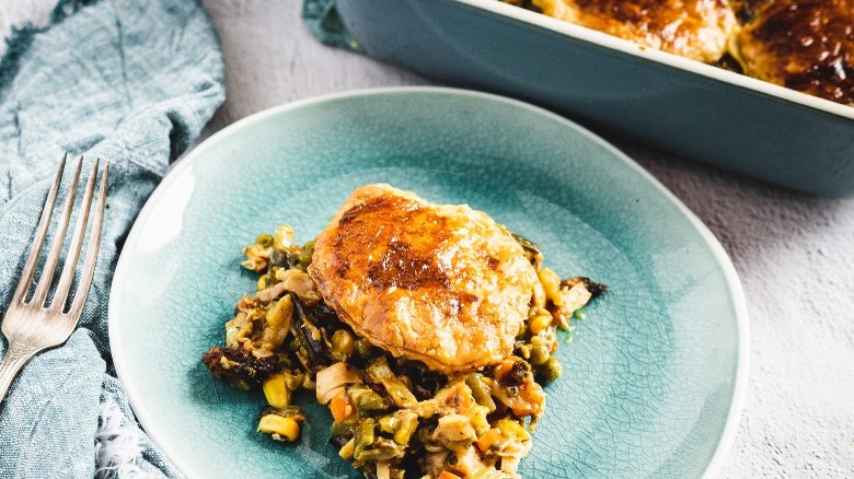 chicken pot pie overhead