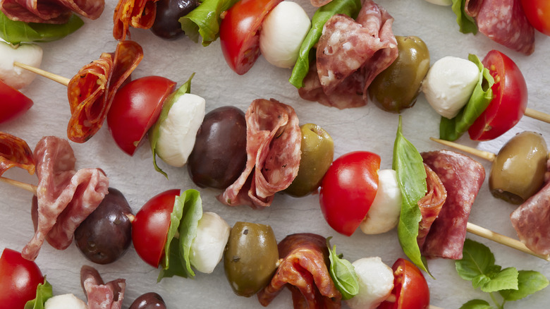 antipasto-inspired salad skewers