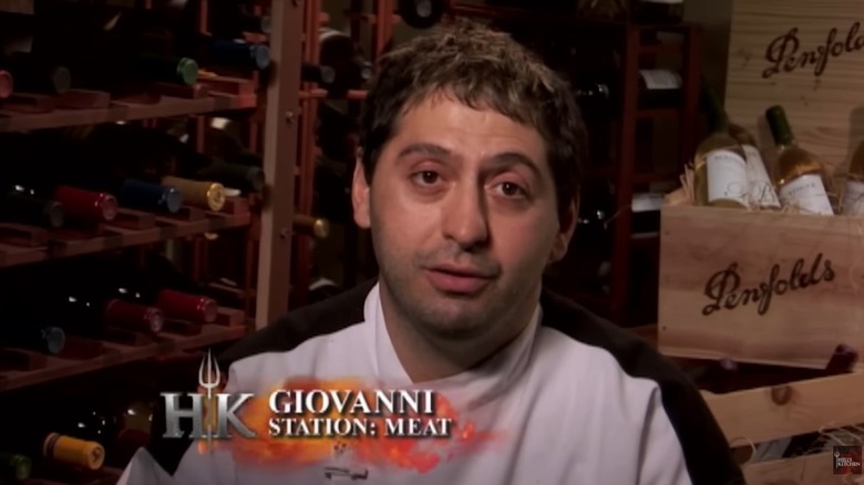 Screenshot of Giovanni Filipponi giving his interview in Hell's Kitchen season five