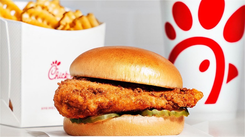 Chick-fil-A chicken sandwich and fries