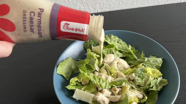 Chick-fil-A Parmesan Caesar dressing on salad