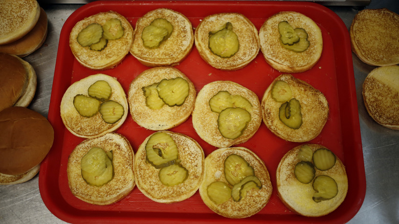 Chick-fil-a buns with pickles