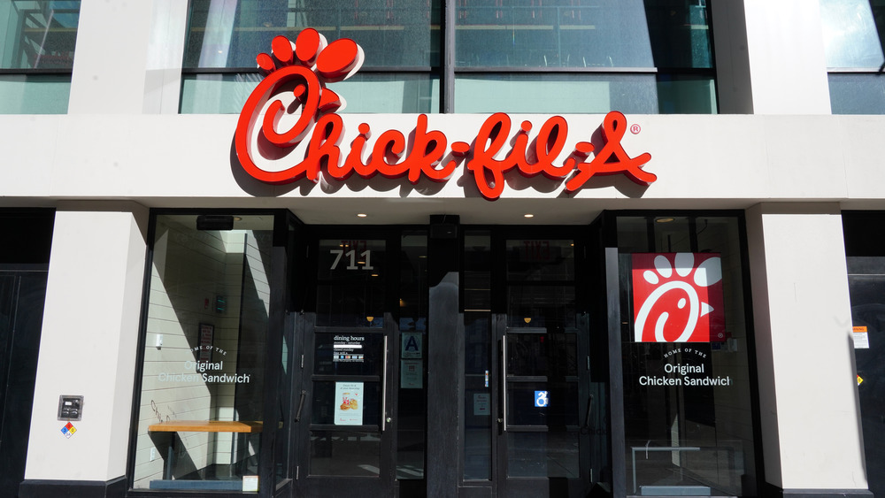 Chick-fil-A restaurant sign