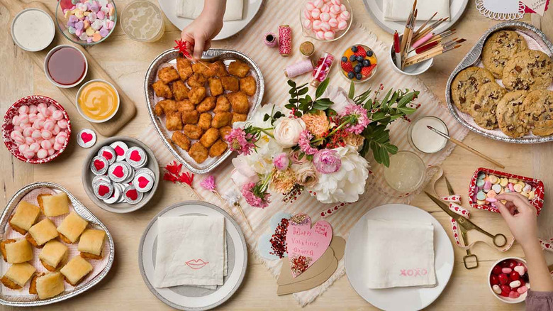 Chick-fil-A heart-shaped trays