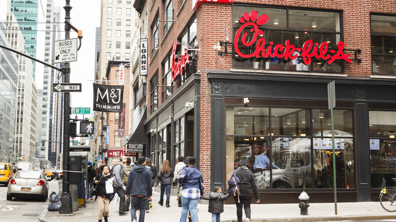 Exterior of Chick-fil-A restaurant